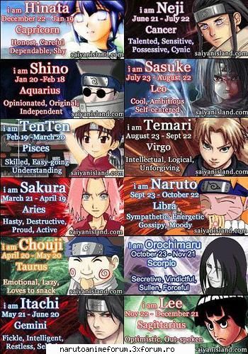 zodii orochimaru este hinata gaara capricorn